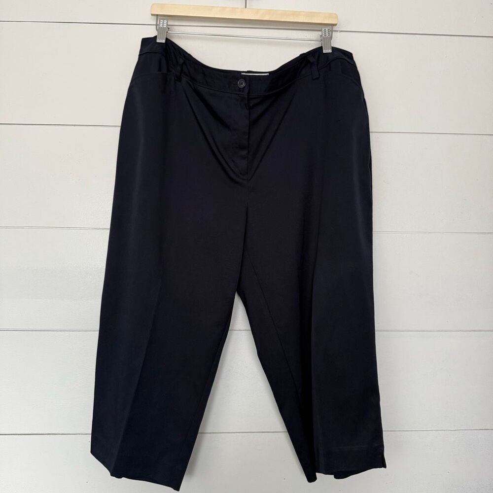 Talbots Women’s 20W Navy Blue Cropped Pants Vintage